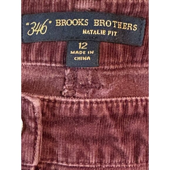 346 Brooks Brothers Natalie Fit Corduroy Woman's Purple Pant’s Size 12 - Picture 3 of 6